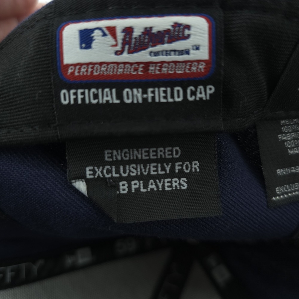 New Era 59Fifty Milwaukee Brewers Navy‎ Blue Fitted Size 8 Low Profile Hat NEW - Picture 8 of 9